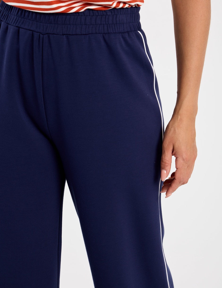 Pants wide leg con elástico para mujer 4
