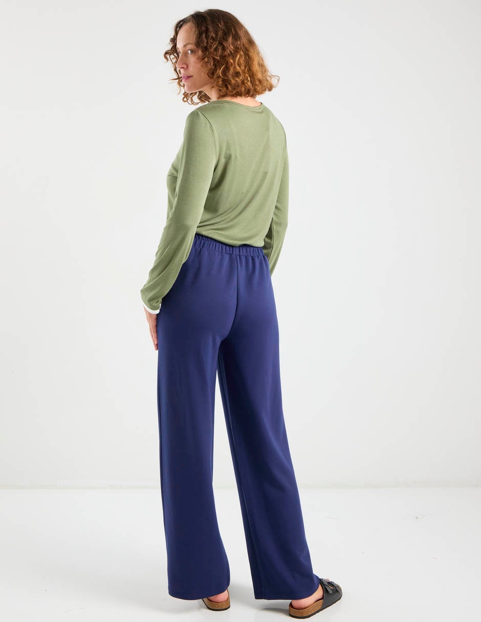 Pants relaxed con jareta para mujer 2