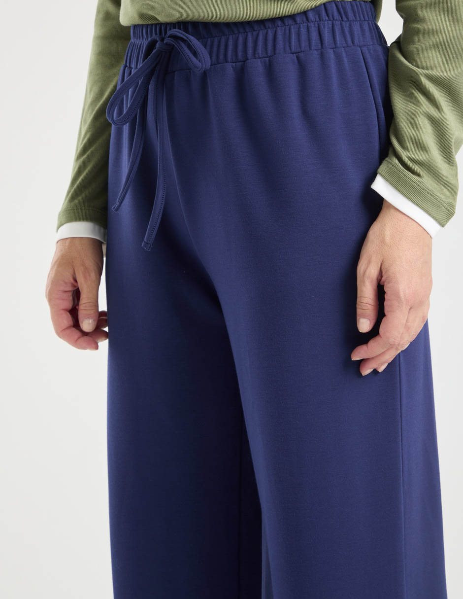 Pants relaxed con jareta para mujer 4