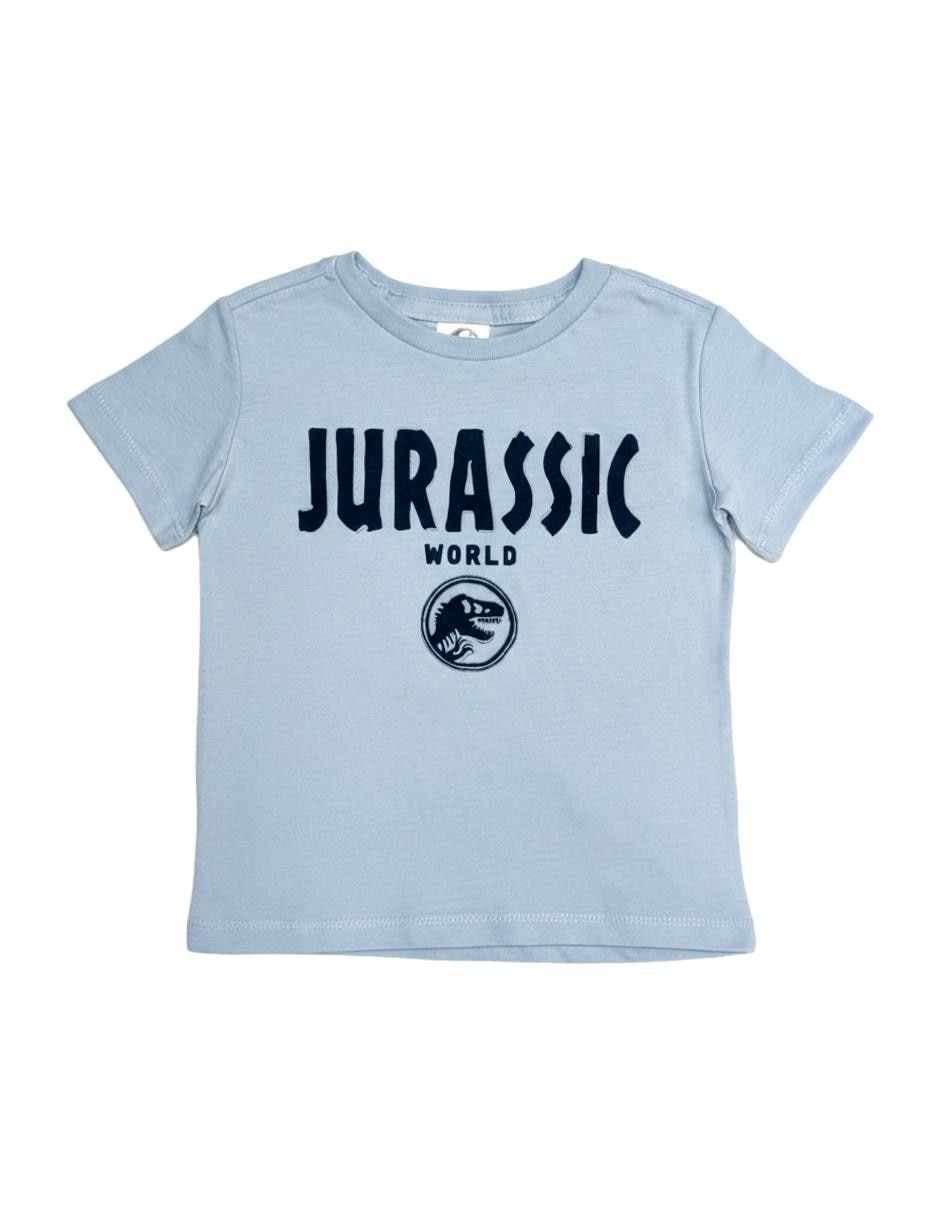 Playera Universal Jurassic World manga corta para niño