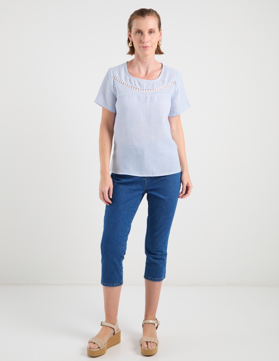 Blusa manga corta para mujer 8