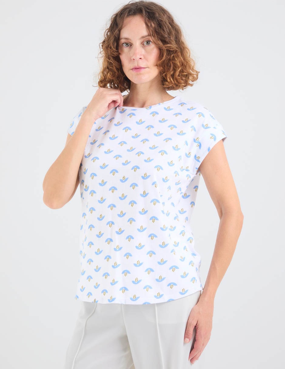 Playera manga corta cuello redondo para mujer 2