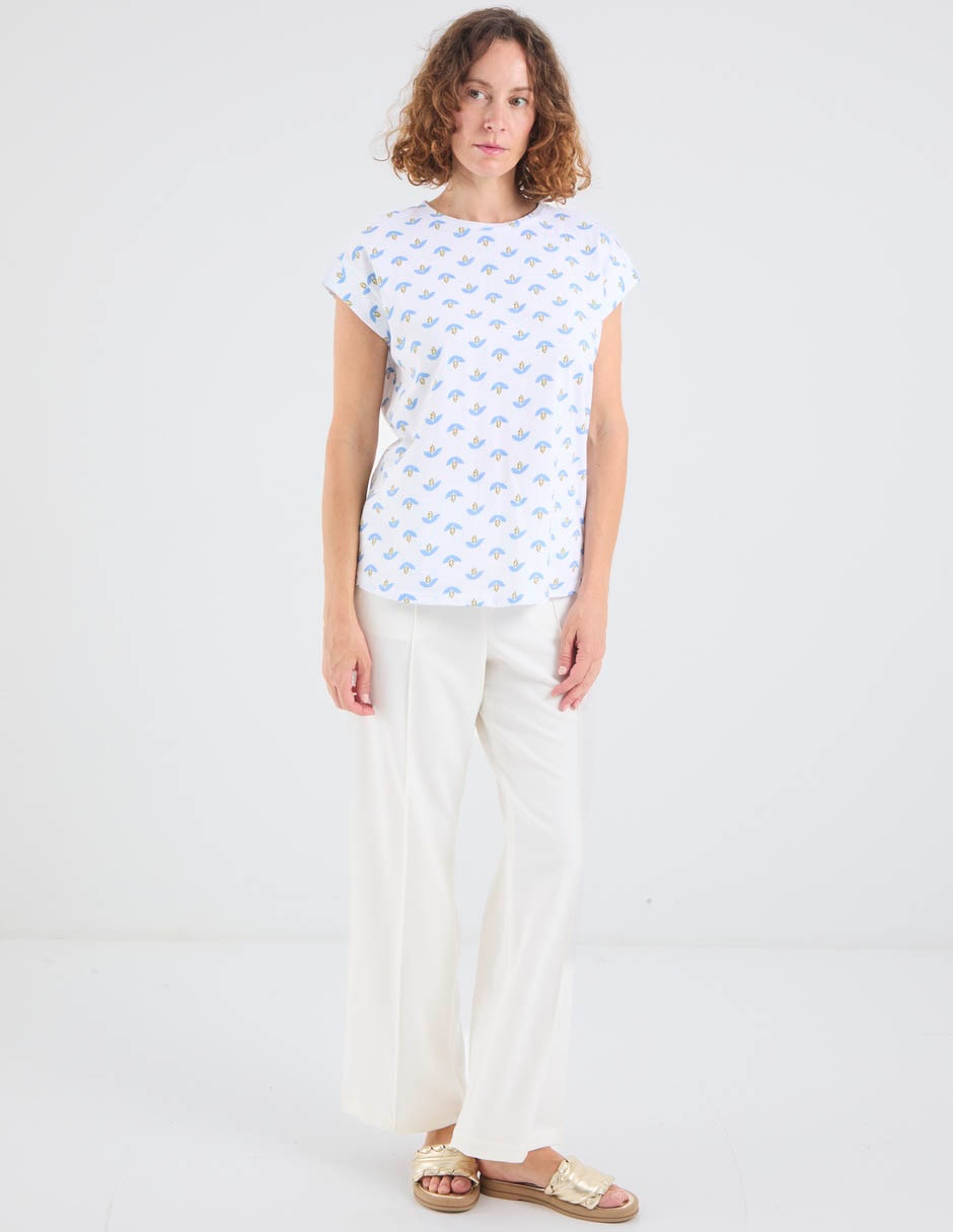 Playera manga corta cuello redondo para mujer 3