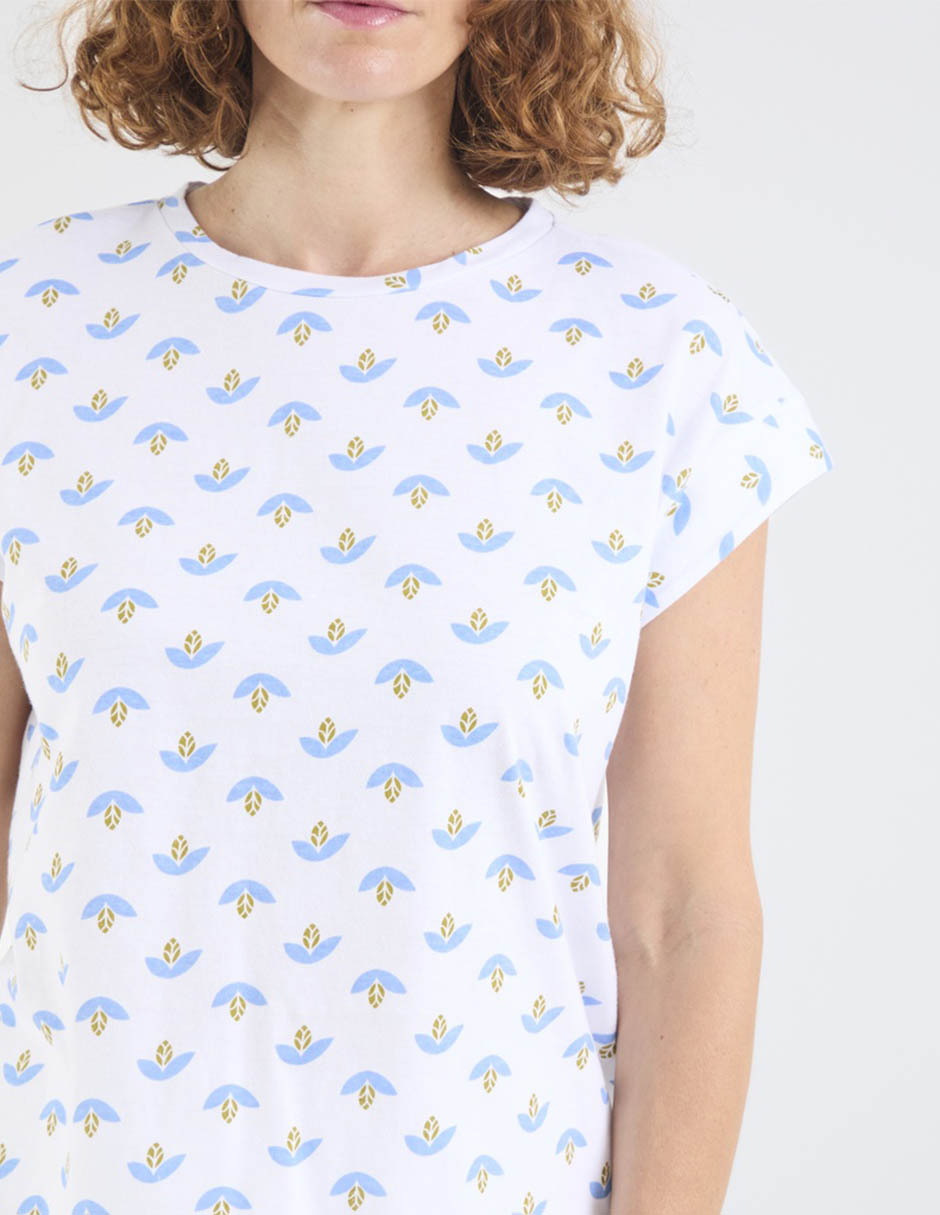 Playera manga corta cuello redondo para mujer 5