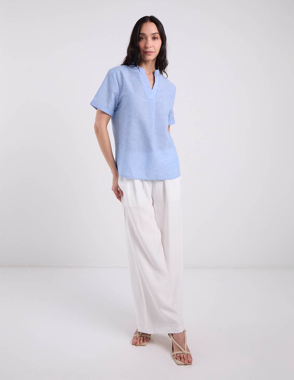 Blusa manga corta para mujer 7