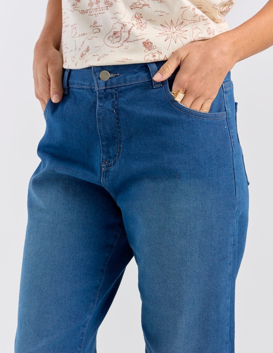 Jeans capri straight para mujer