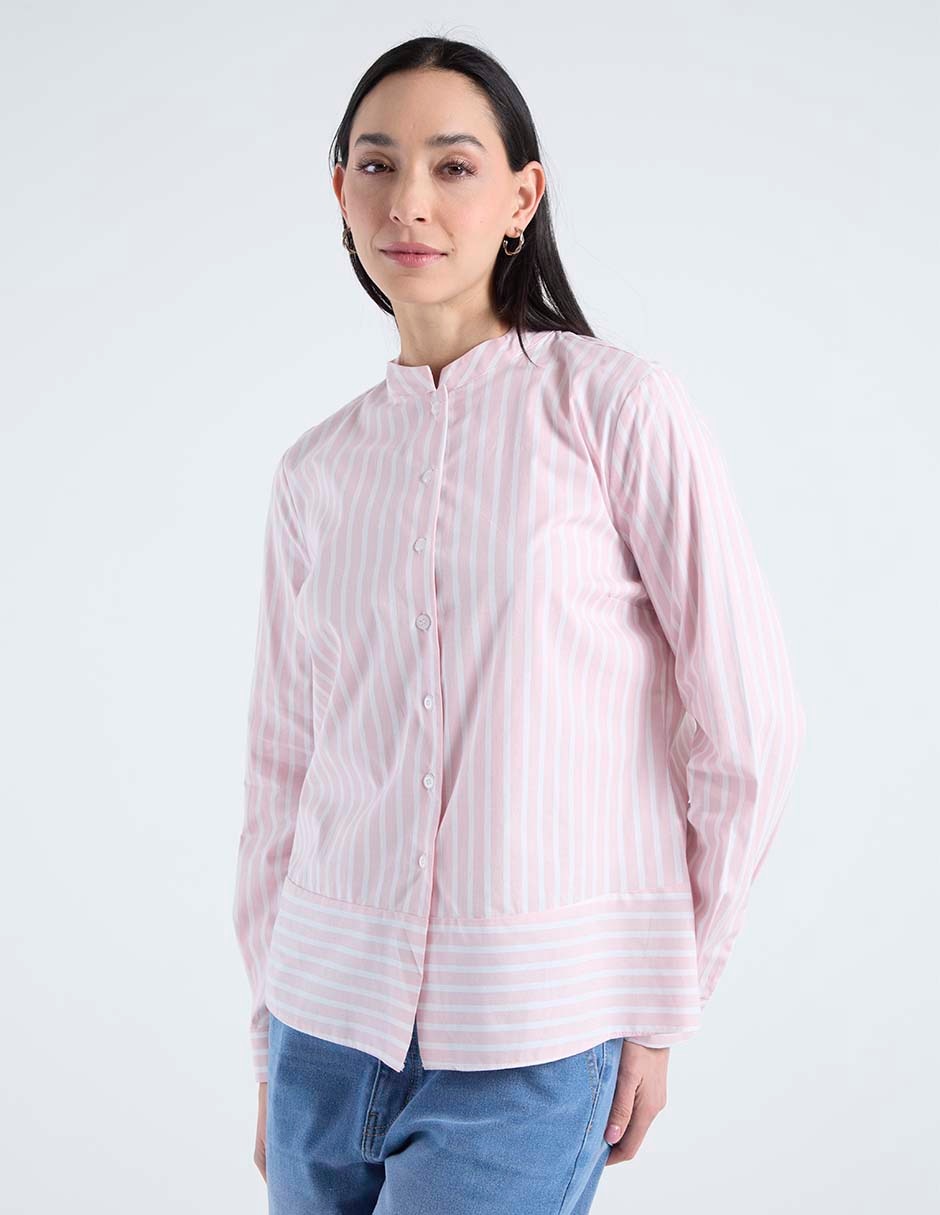Blusa camisera manga larga para mujer 1