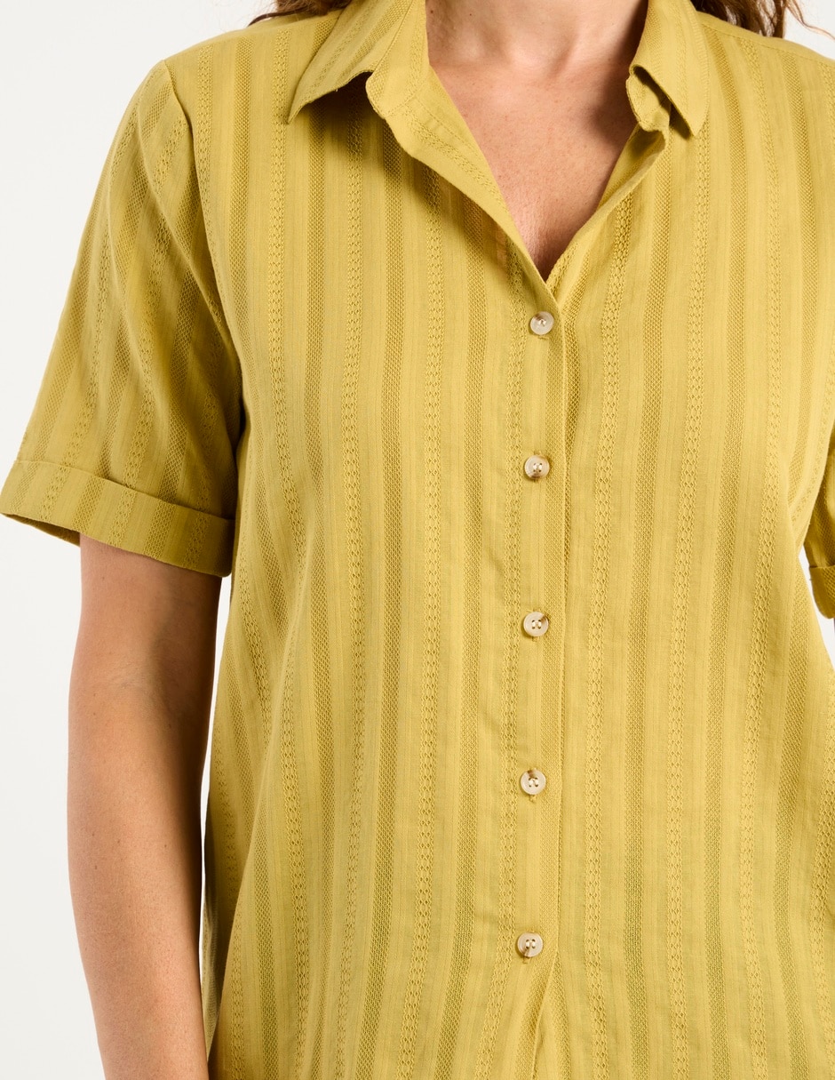 Blusa camisera manga corta para mujer 3