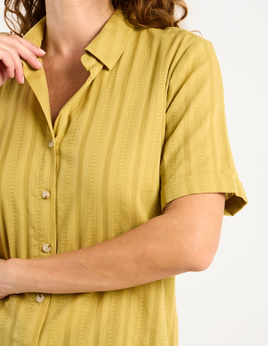 Blusa camisera manga corta para mujer 2