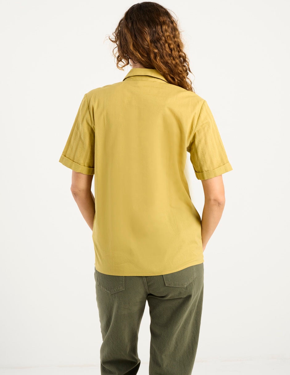 Blusa camisera manga corta para mujer 6