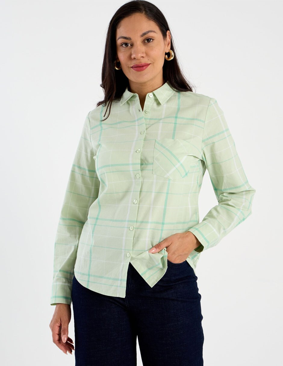 Blusa manga larga para mujer