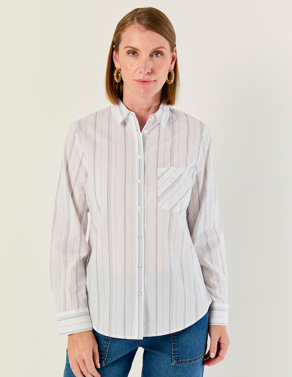 Blusa camisera manga larga para mujer Blusa camisera manga larga para mujer