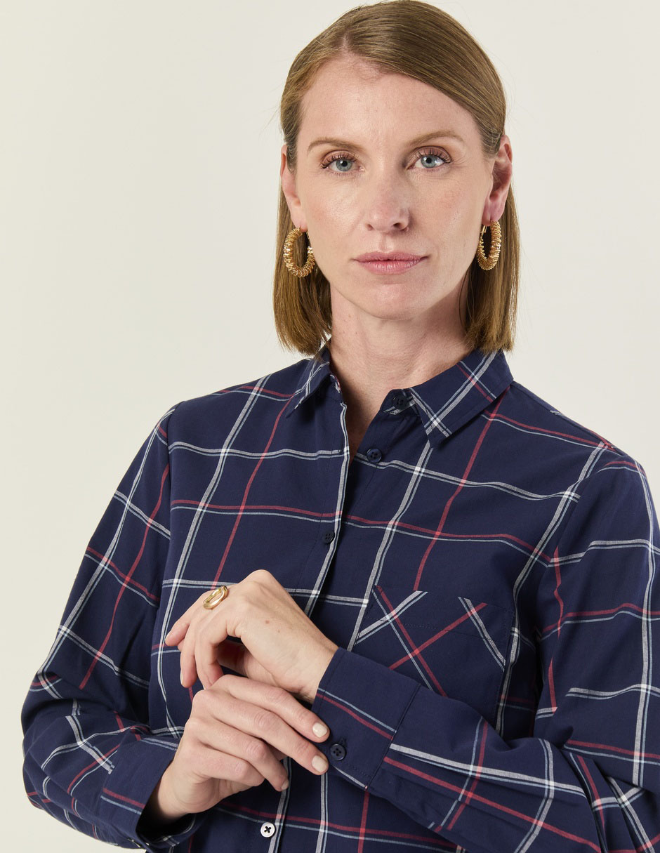 Blusa camisera manga larga para mujer 3