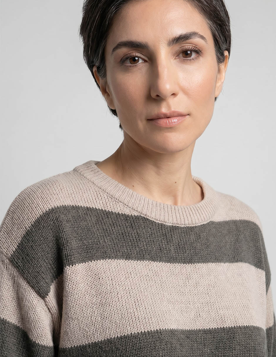 Suéter cuello redondo para mujer 2