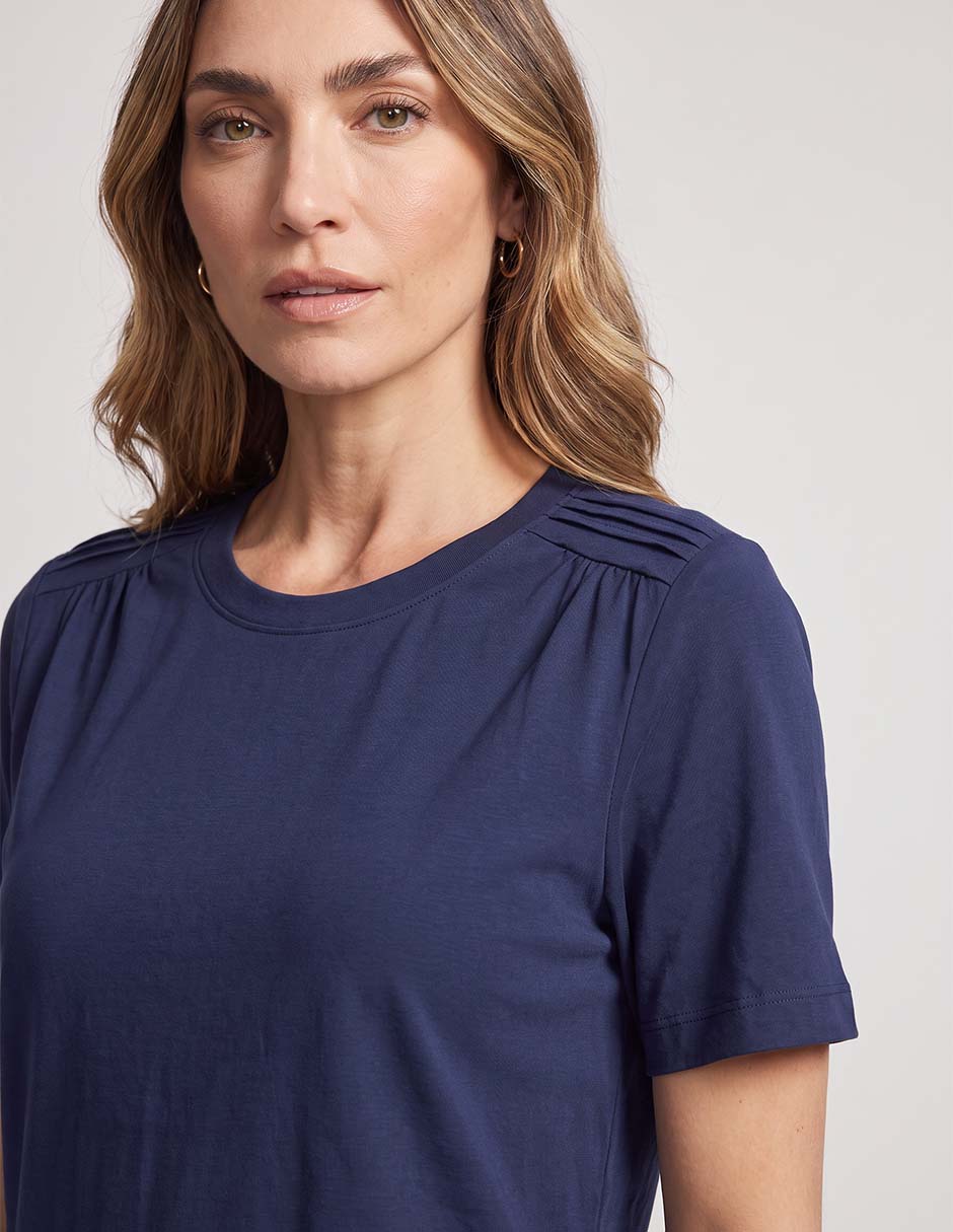 Playera manga corta cuello redondo para mujer 3