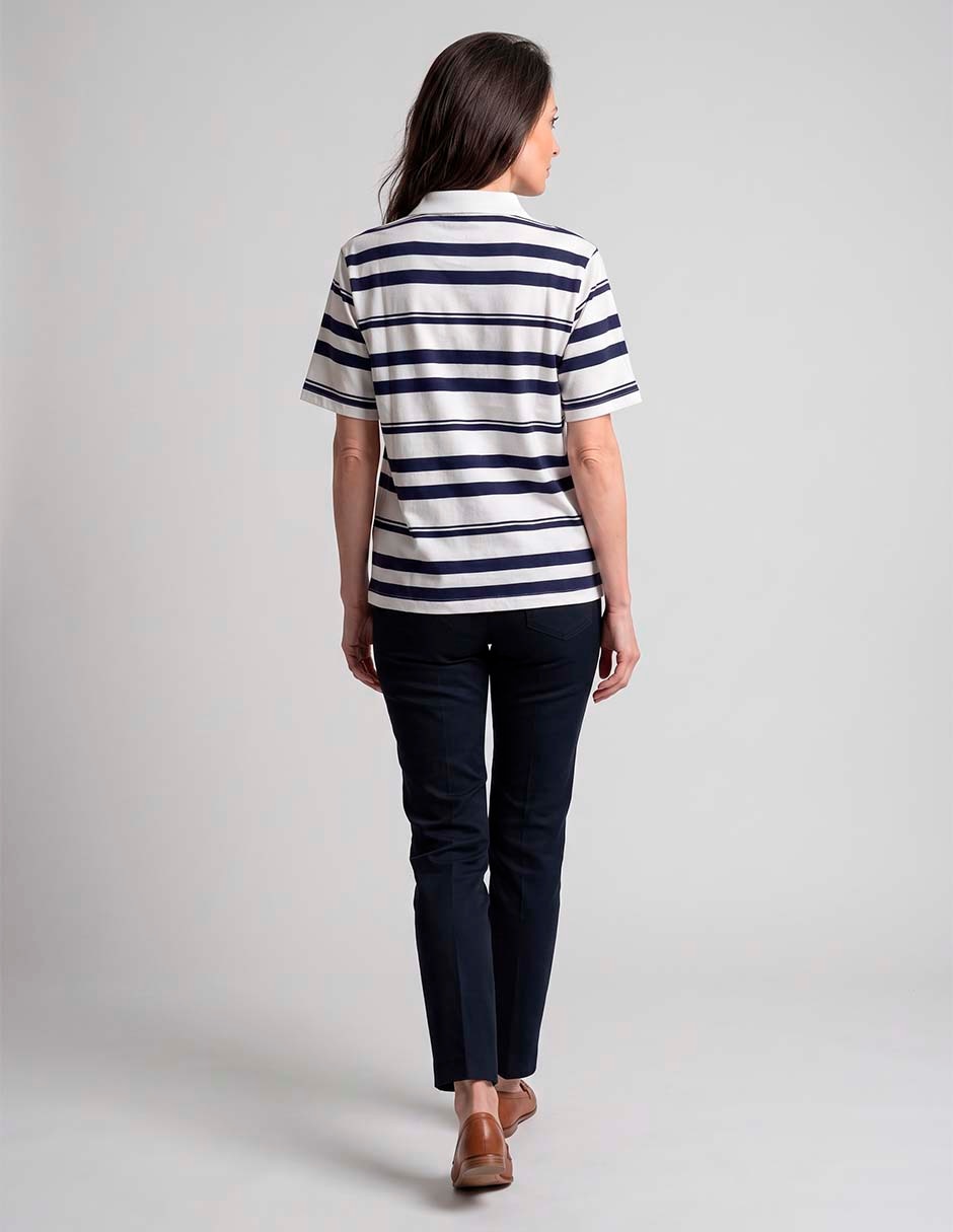 Playera manga corta cuello polo para mujer 2