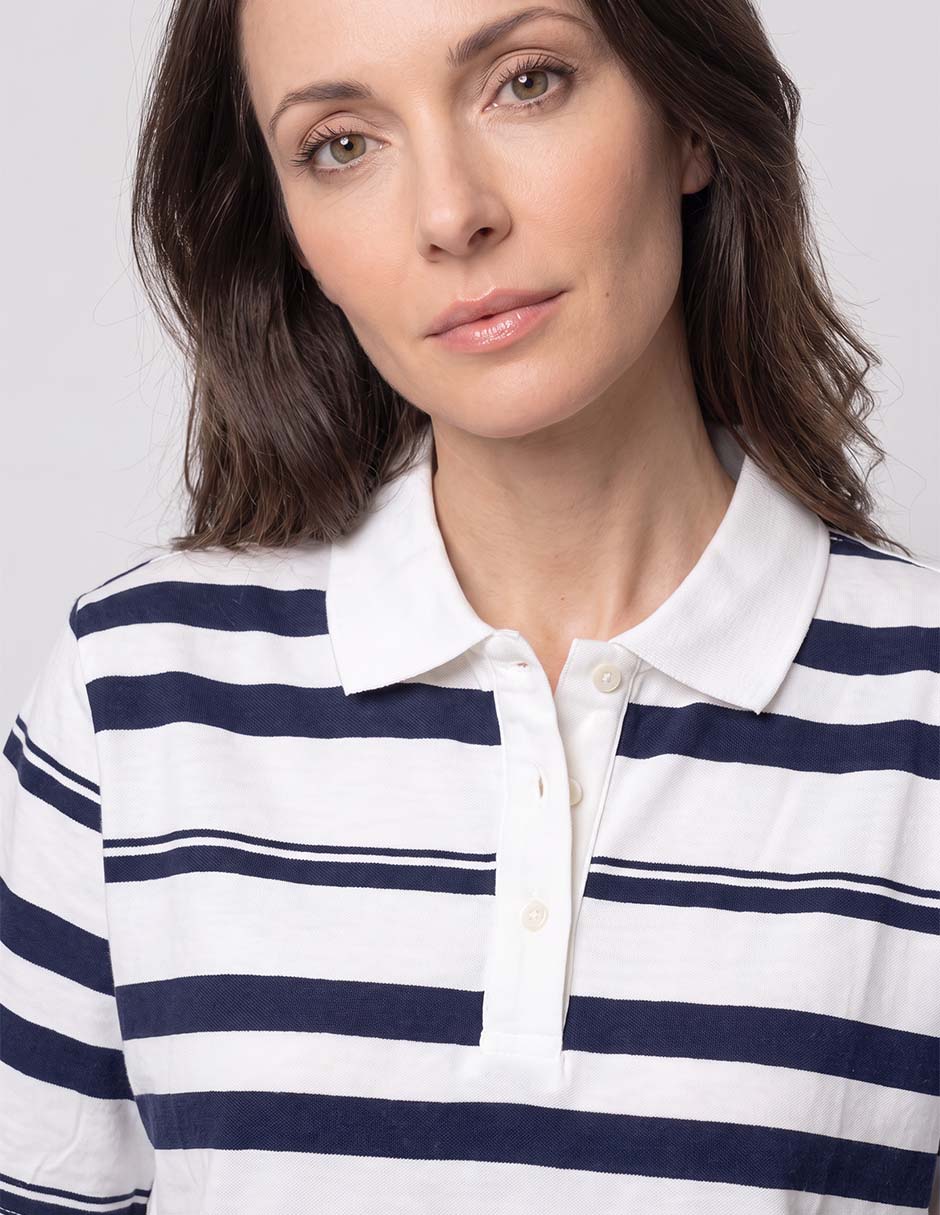 Playera manga corta cuello polo para mujer 3