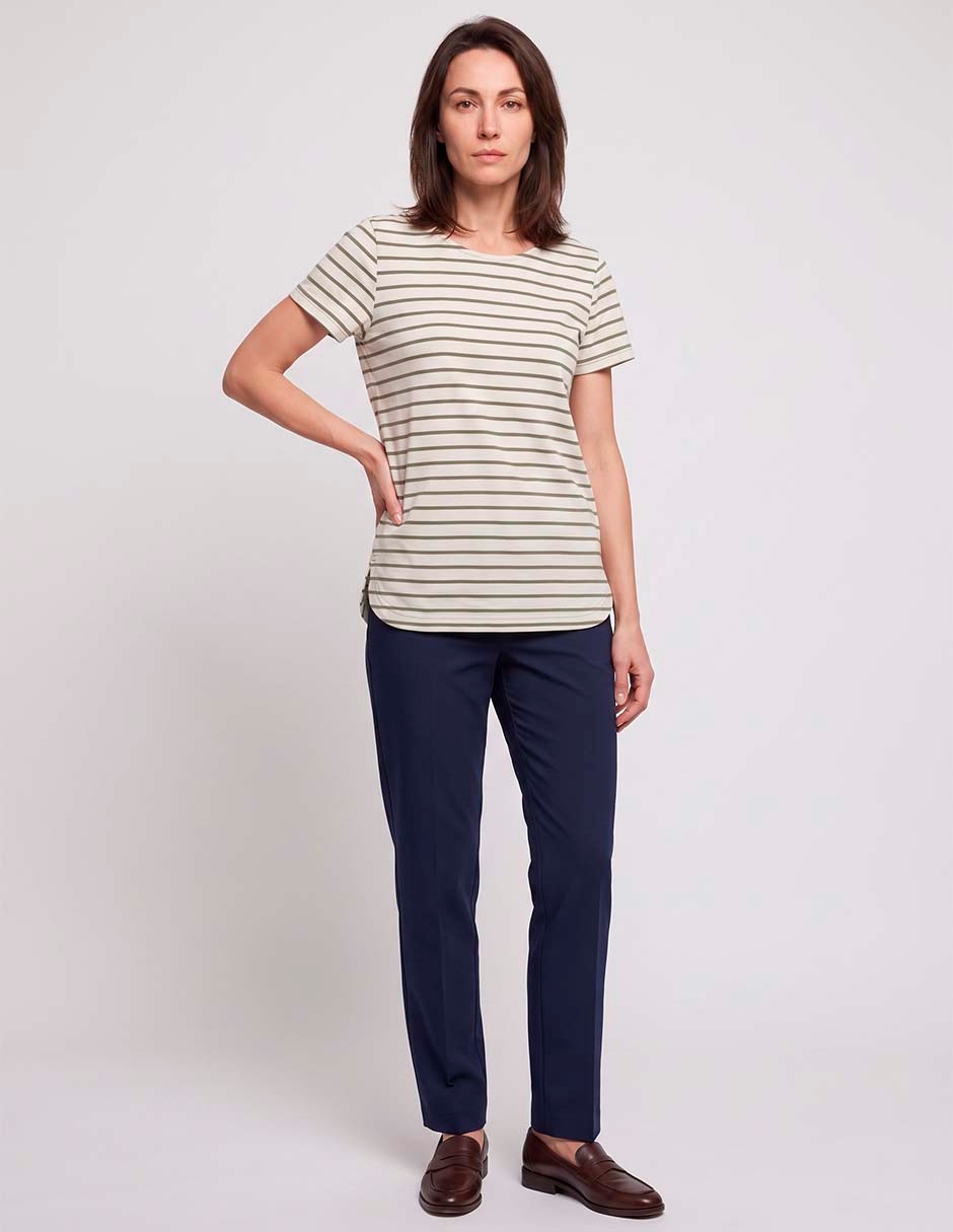 Playera manga corta cuello redondo para mujer Playera manga corta cuello redondo para mujer