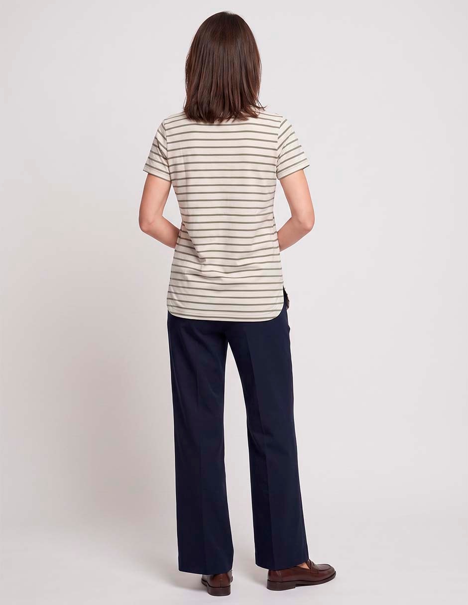 Playera manga corta cuello redondo para mujer 2