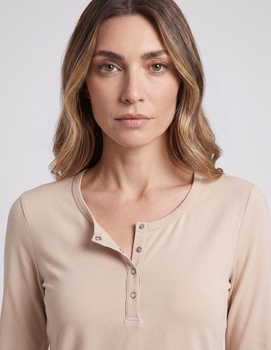 Playera manga larga cuello redondo mujer 4