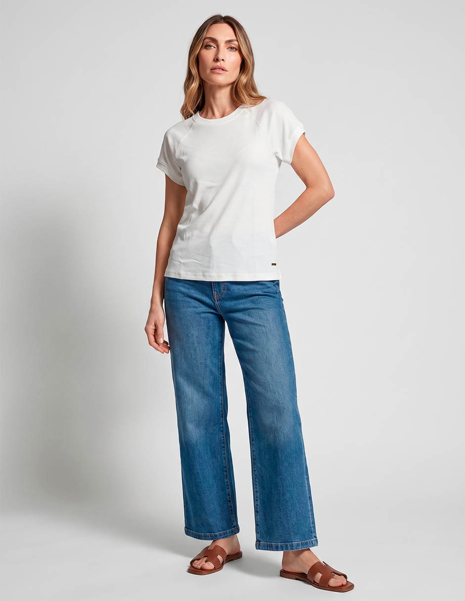 Playera manga corta cuello redondo para mujer 3