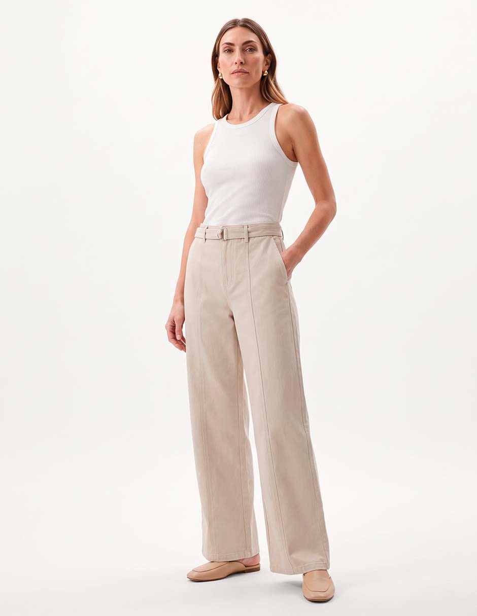 Jeans straight a la cintura para mujer