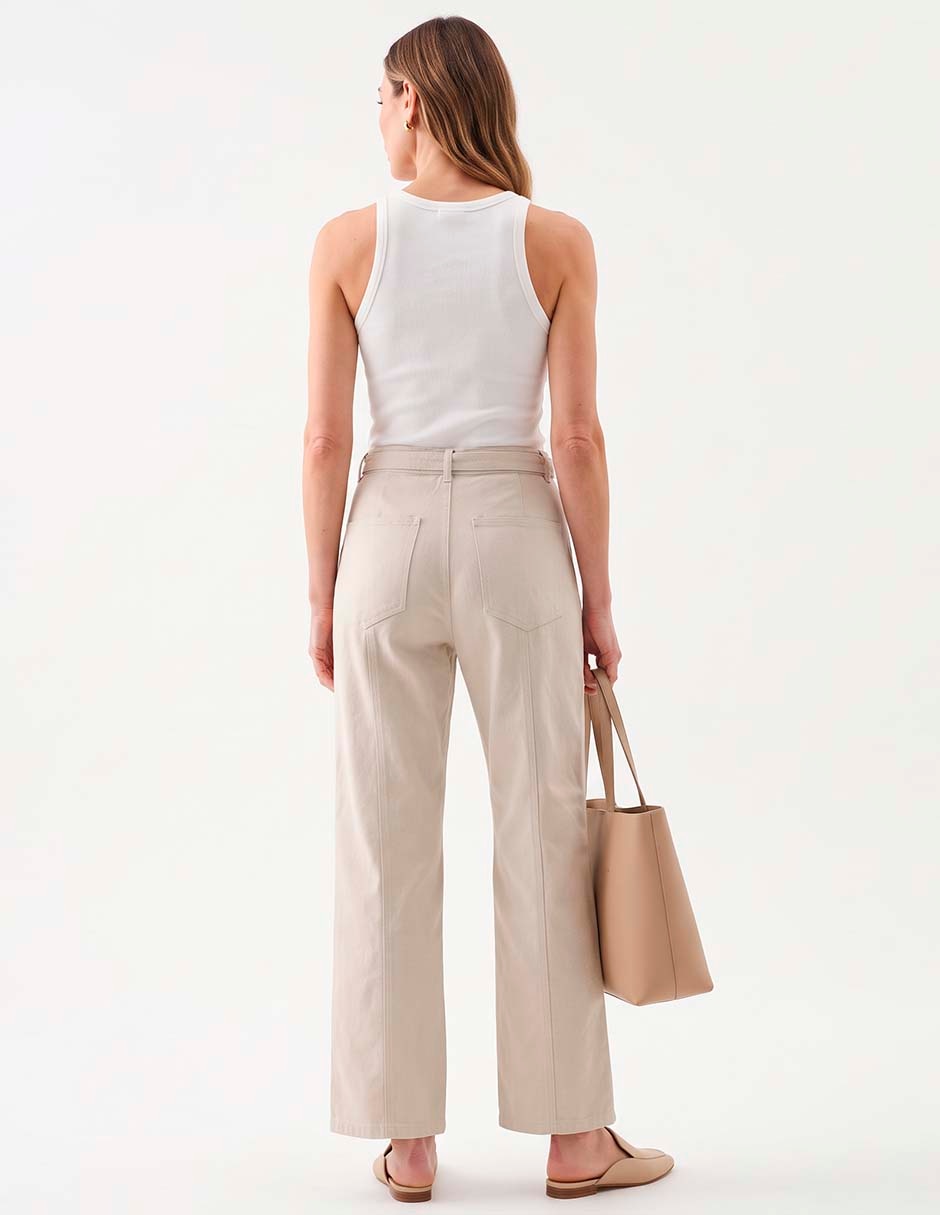 Jeans straight a la cintura para mujer