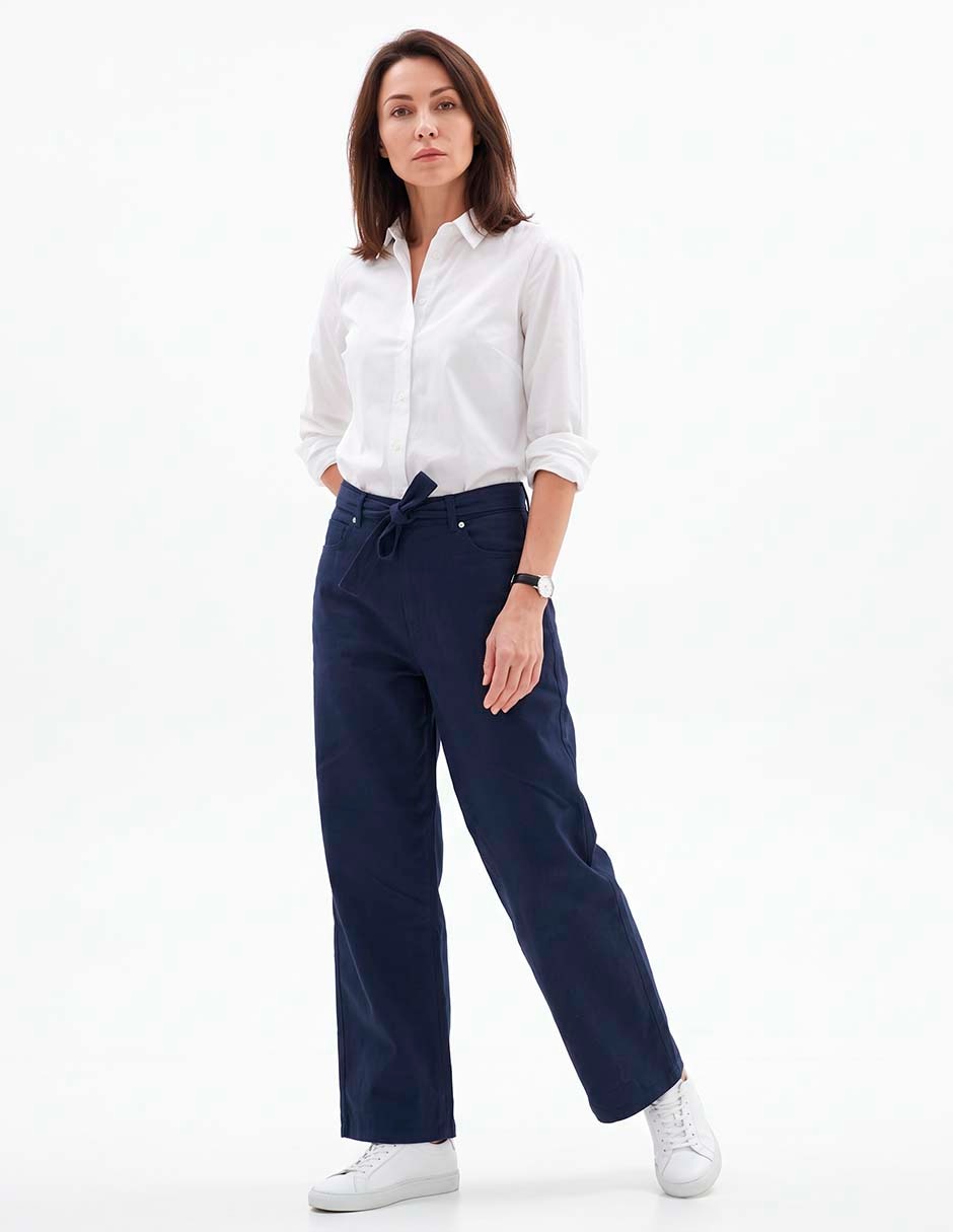 Jeans boyfriend a la cintura para mujer 3