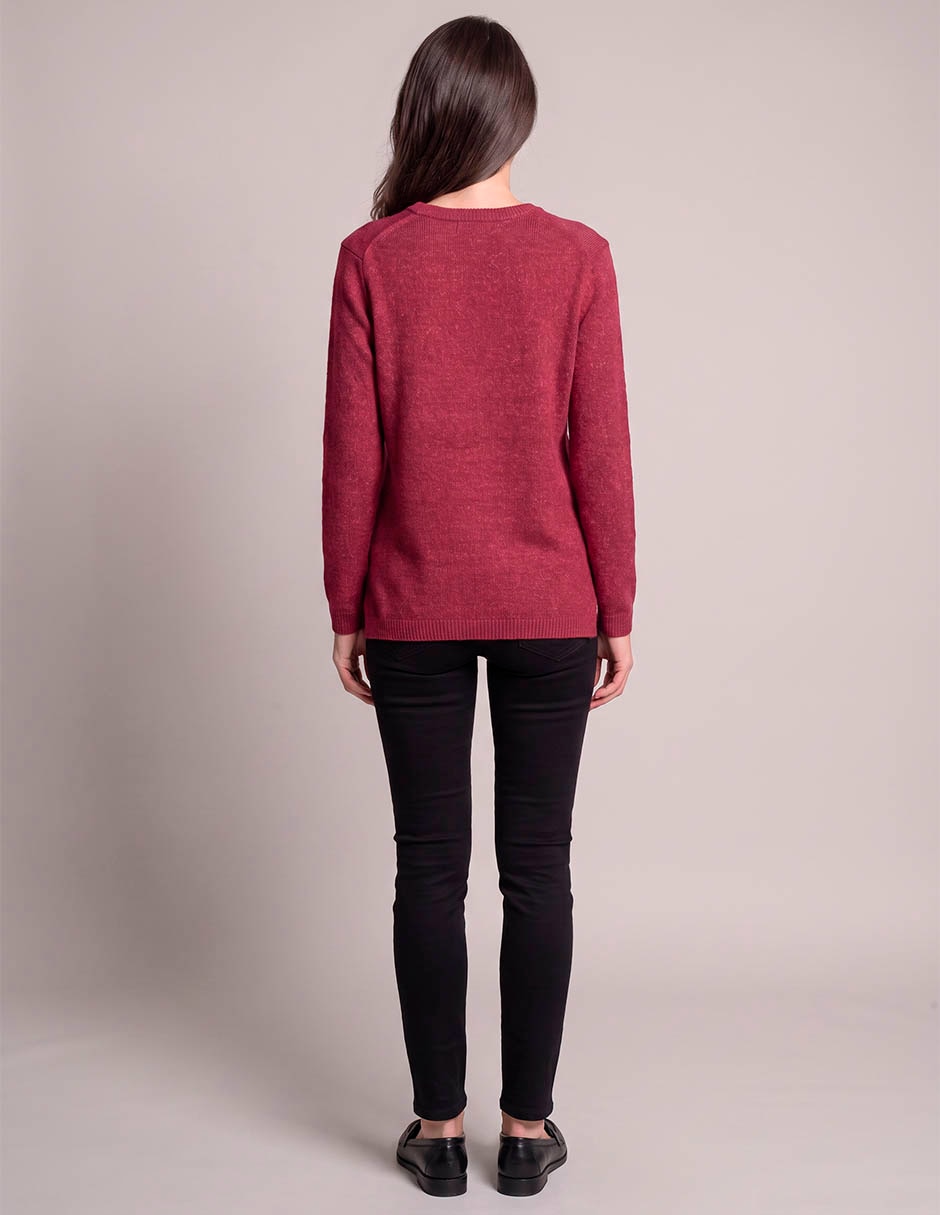 Suéter cuello redondo para mujer 2