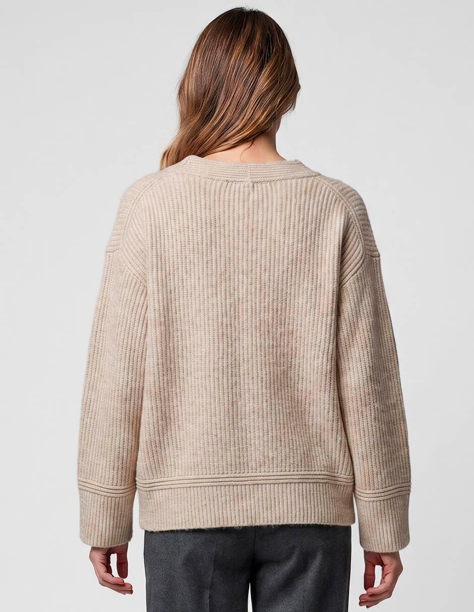 Suéter cuello v para mujer 2