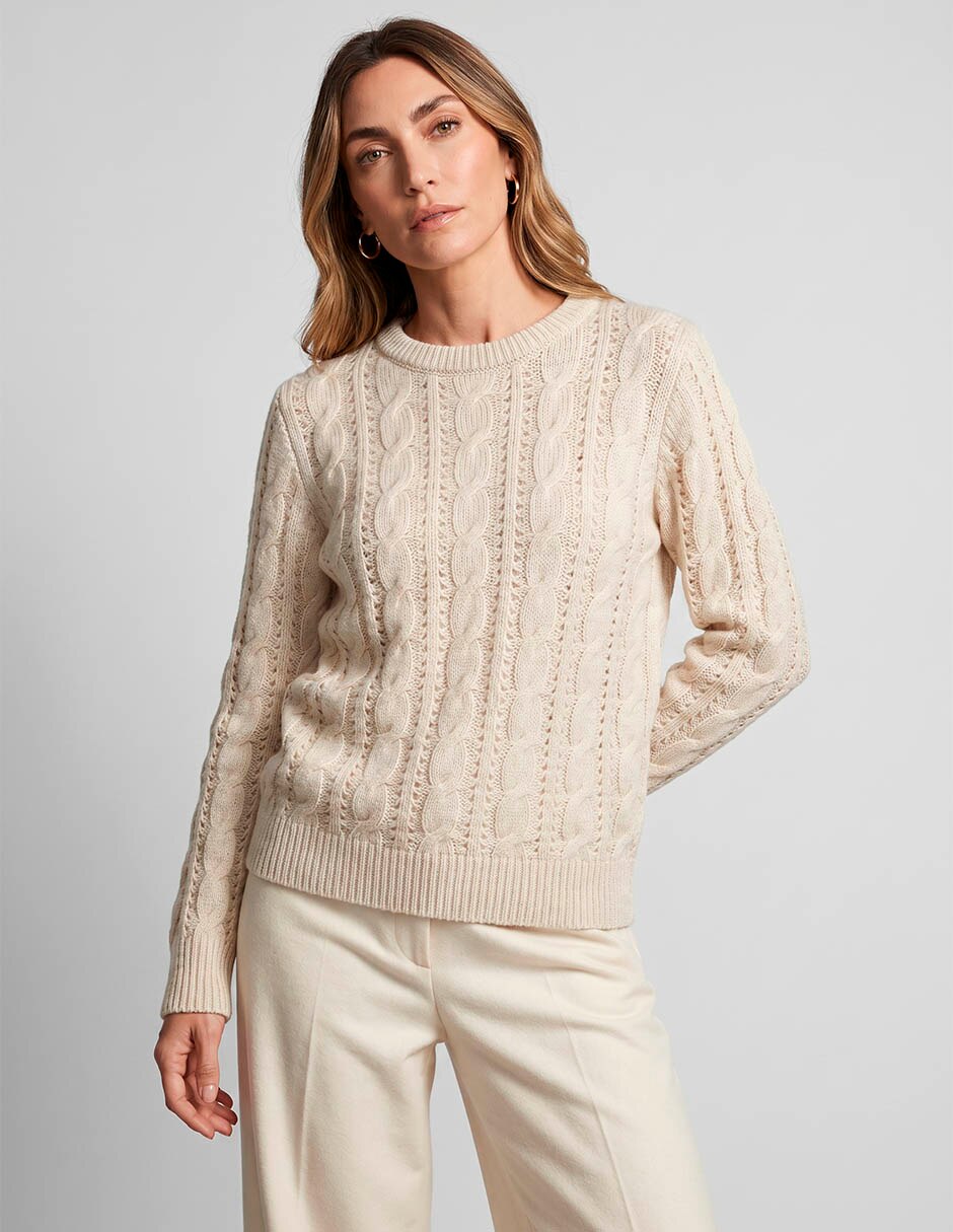 Suéter cuello redondo para mujer Suéter cuello redondo para mujer