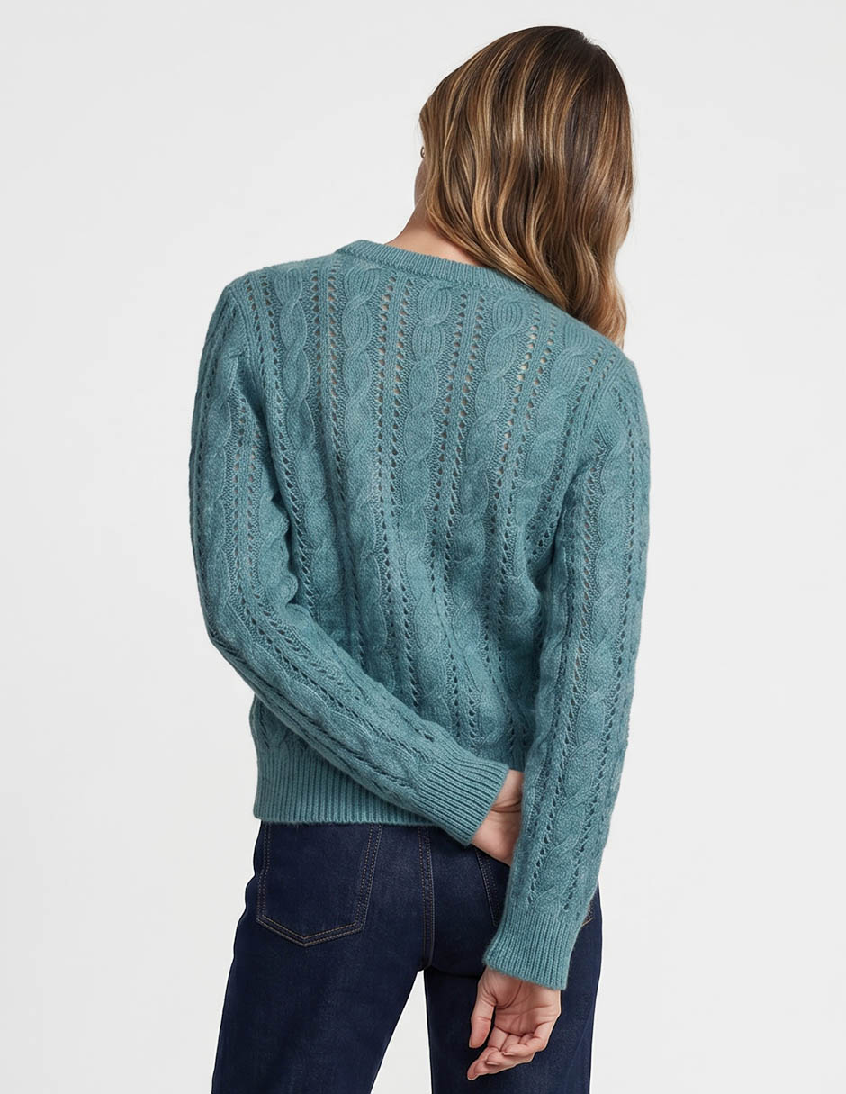 Suéter cuello redondo para mujer 2