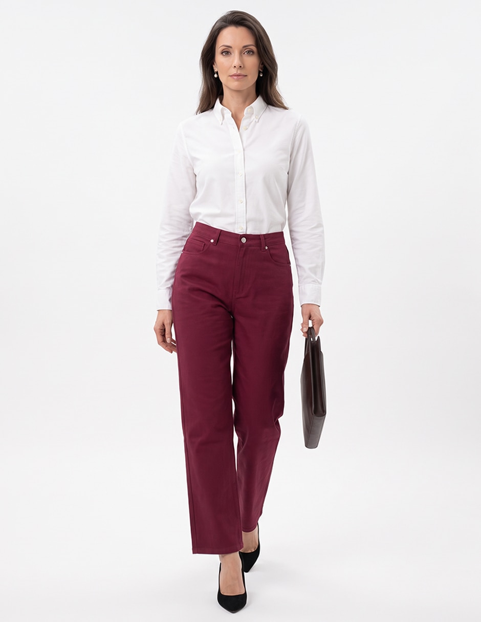 Jeans straight wide leg para mujer 1