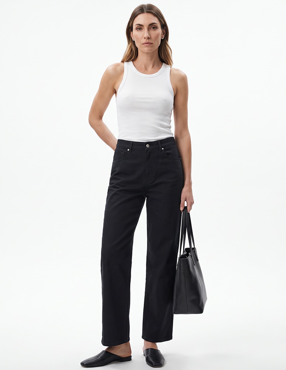 Jeans straight wide leg para mujer Jeans straight wide leg para mujer