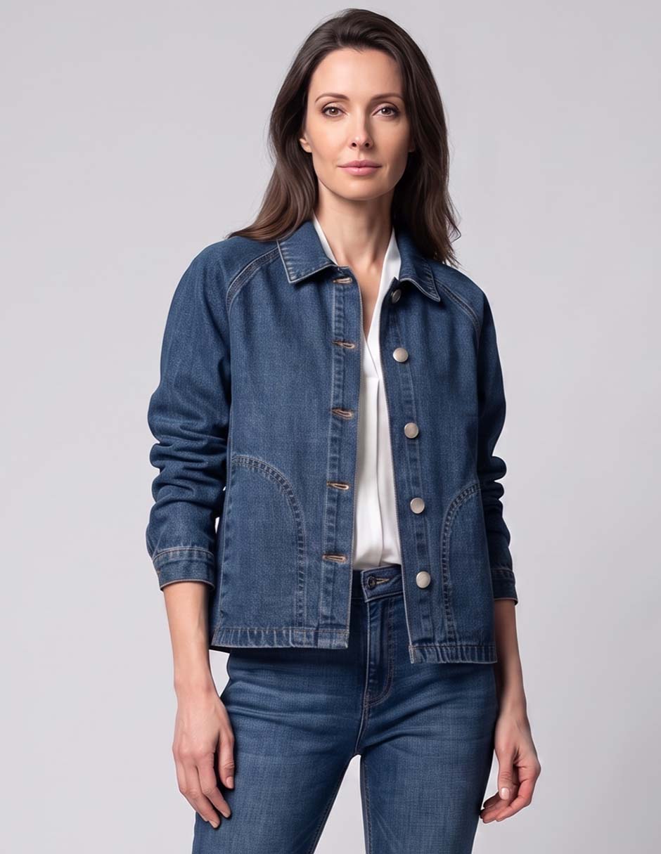 Chamarra denim de mezclilla para mujer