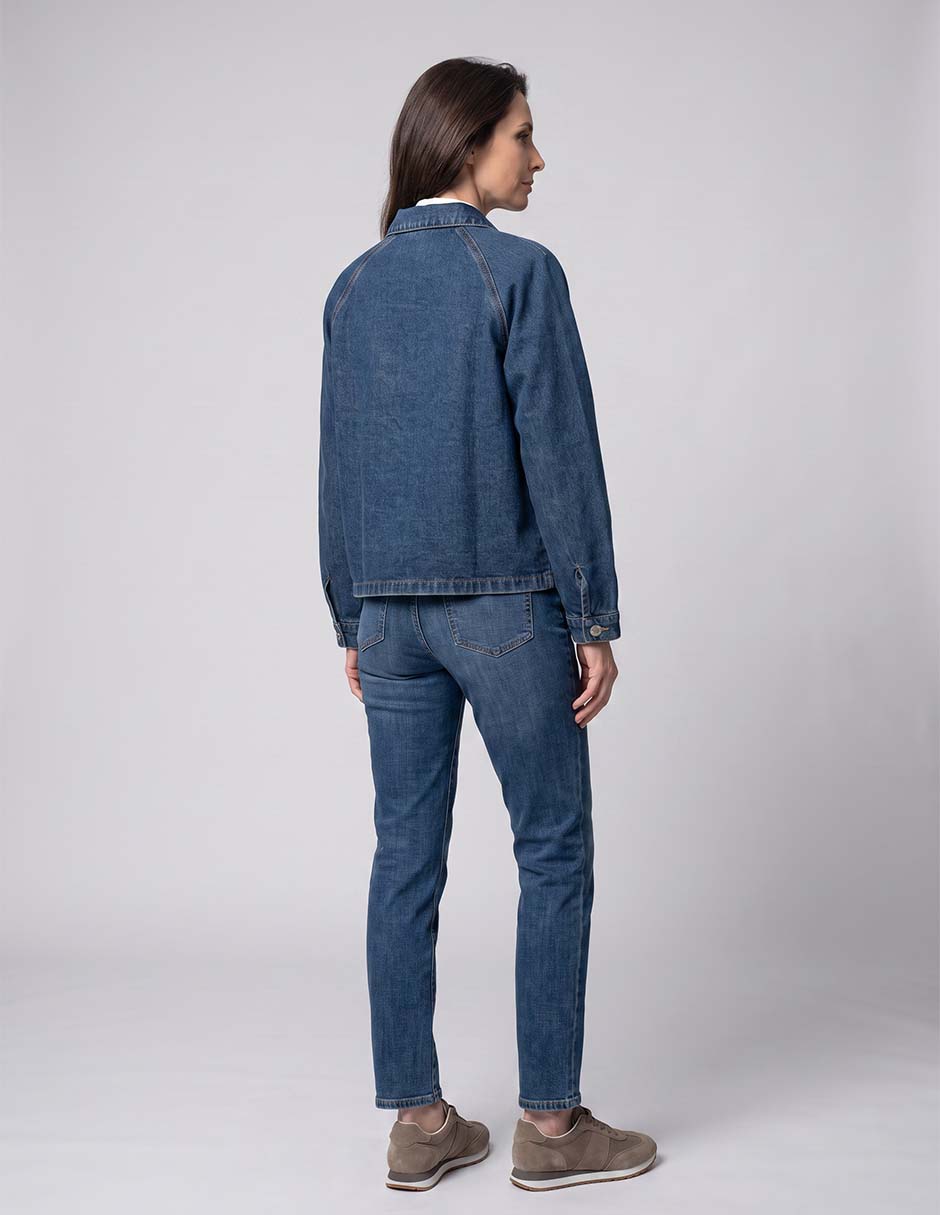 Chamarra denim de mezclilla para mujer 2