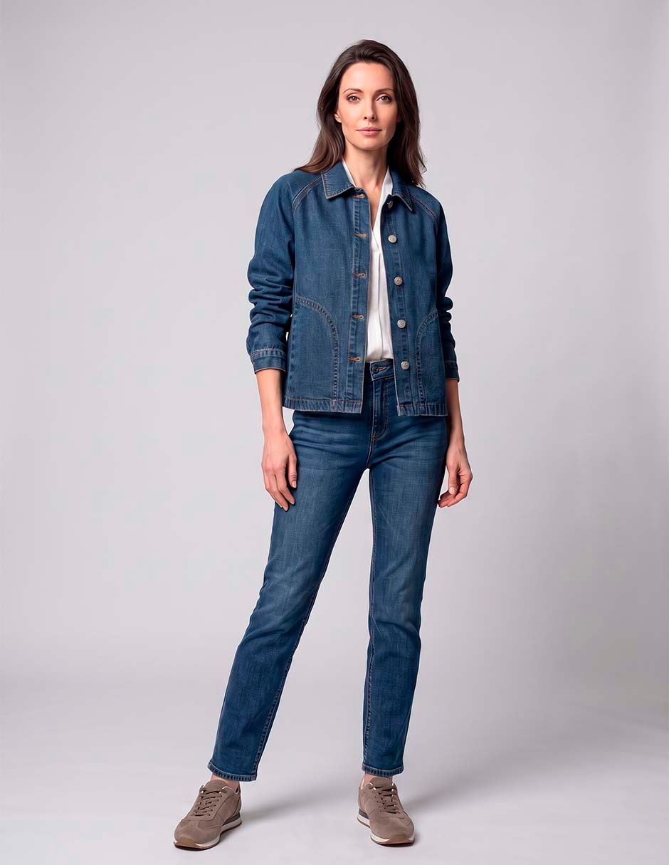 Chamarra denim de mezclilla para mujer 3