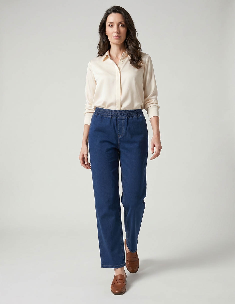 Jeans straight para mujer 2
