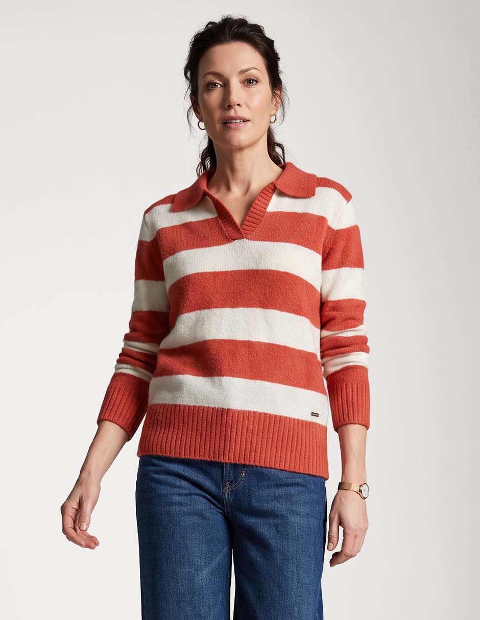 Suéter cuello camisero para mujer Suéter cuello camisero para mujer