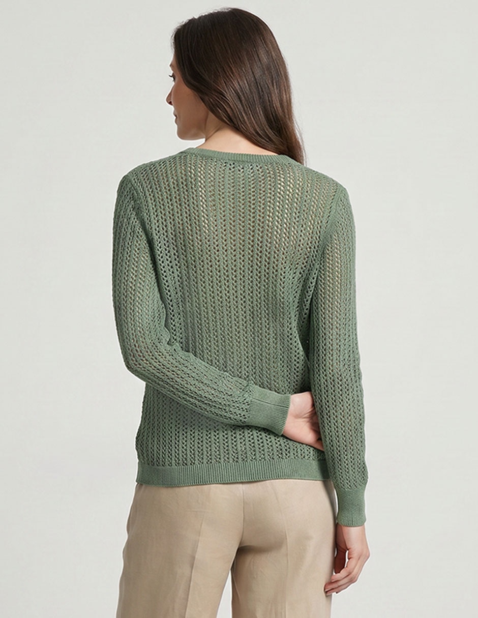 Suéter cuello redondo para mujer 2