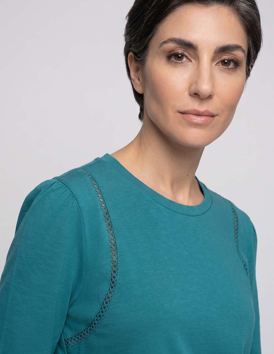 Playera weekend cuello redondo para mujer 2