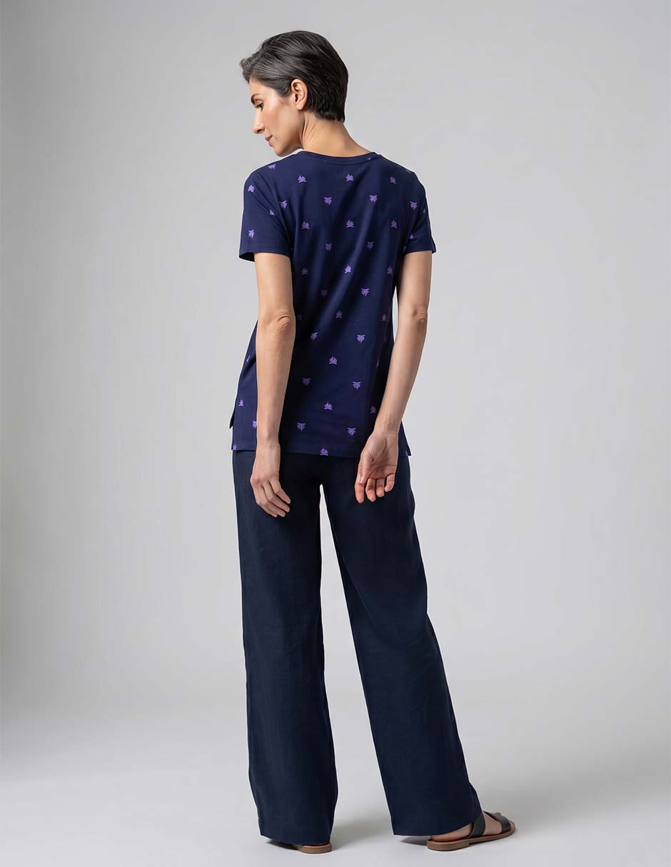 Playera weekend cuello redondo para mujer 3