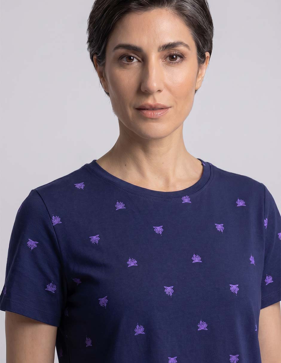 Playera weekend cuello redondo para mujer 2