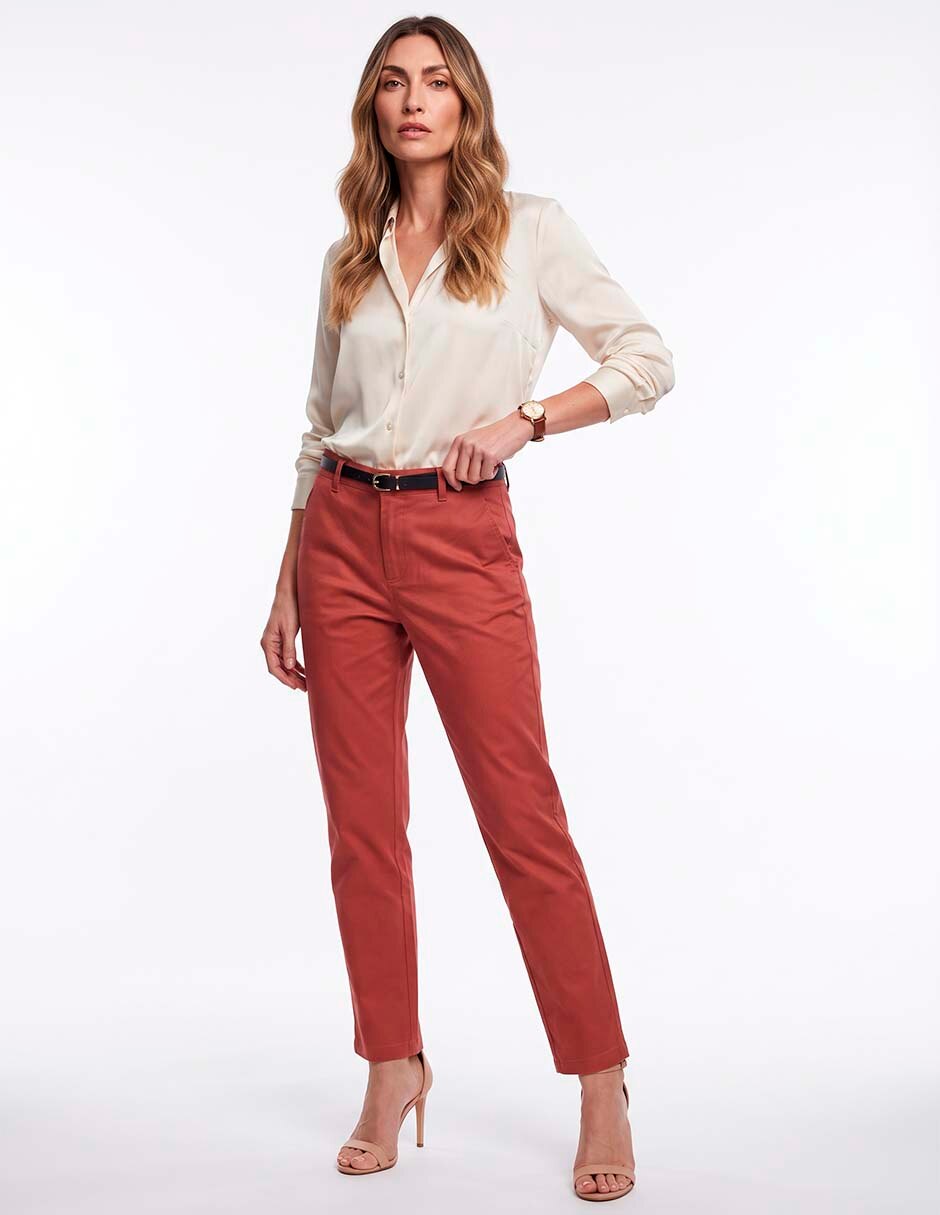 Pantalón chino slim para mujer Pantalón chino slim para mujer