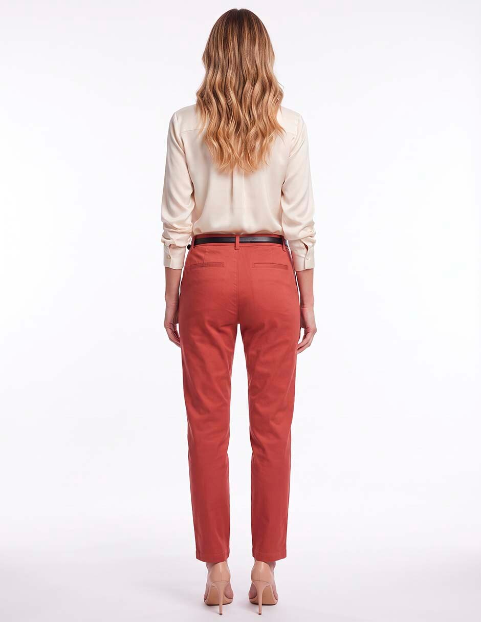 Pantalón chino slim para mujer 2