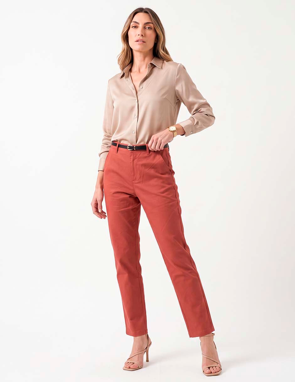Pantalón chino slim para mujer 4
