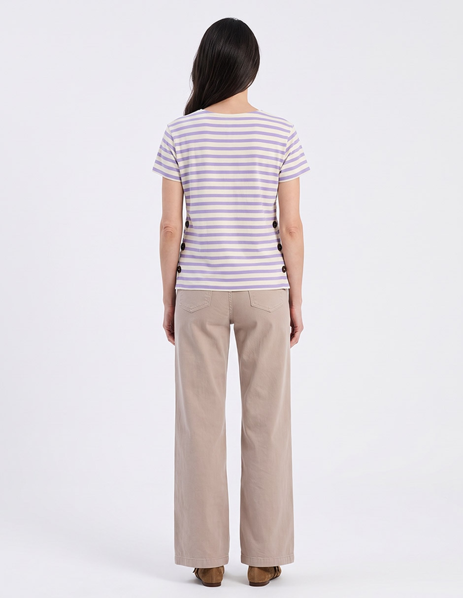 Playera manga corta cuello redondo para mujer 2