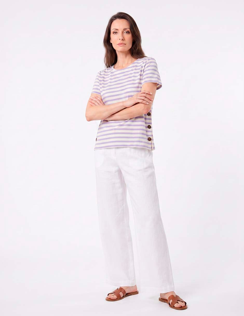 Playera manga corta cuello redondo para mujer 5
