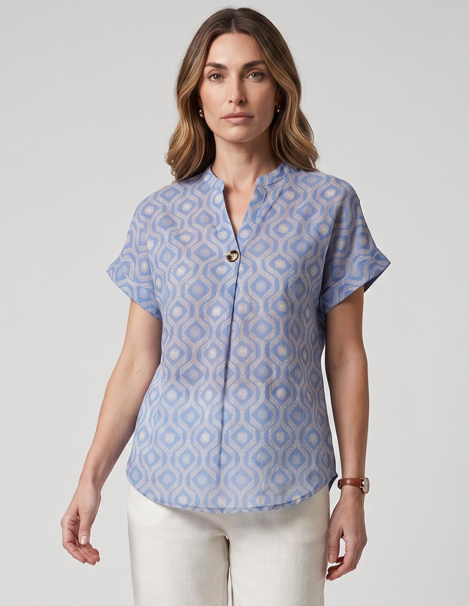 Blusa manga corta para mujer