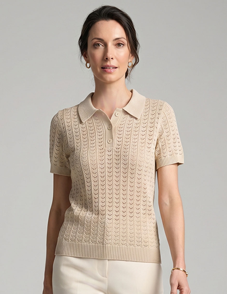 Playera tipo polo Weekend para mujer